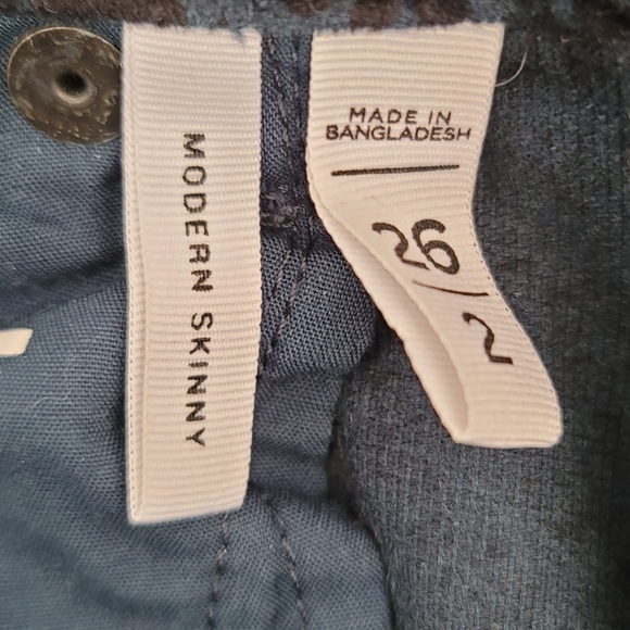 Ann Taylor LOFT Modern Skinny Floral Velvet Pants Size 26 - Picture 9 of 11